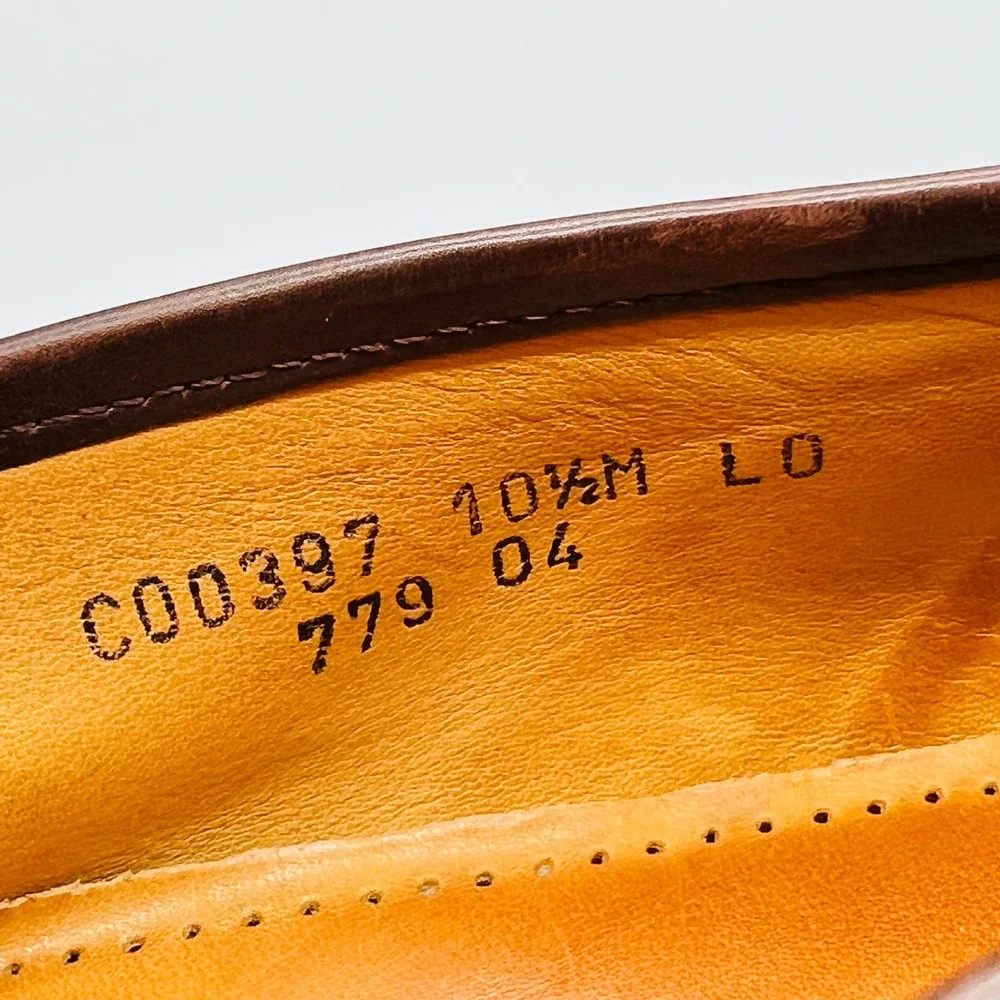 Cole Haan Shoes Mens 10.5 Brown Leather City Gold Horsebit Loafers Dress Slip On